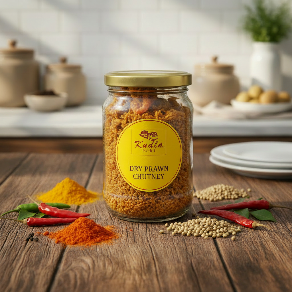 Kudla Ruchii Dry Prawn Chutney - Clean Label