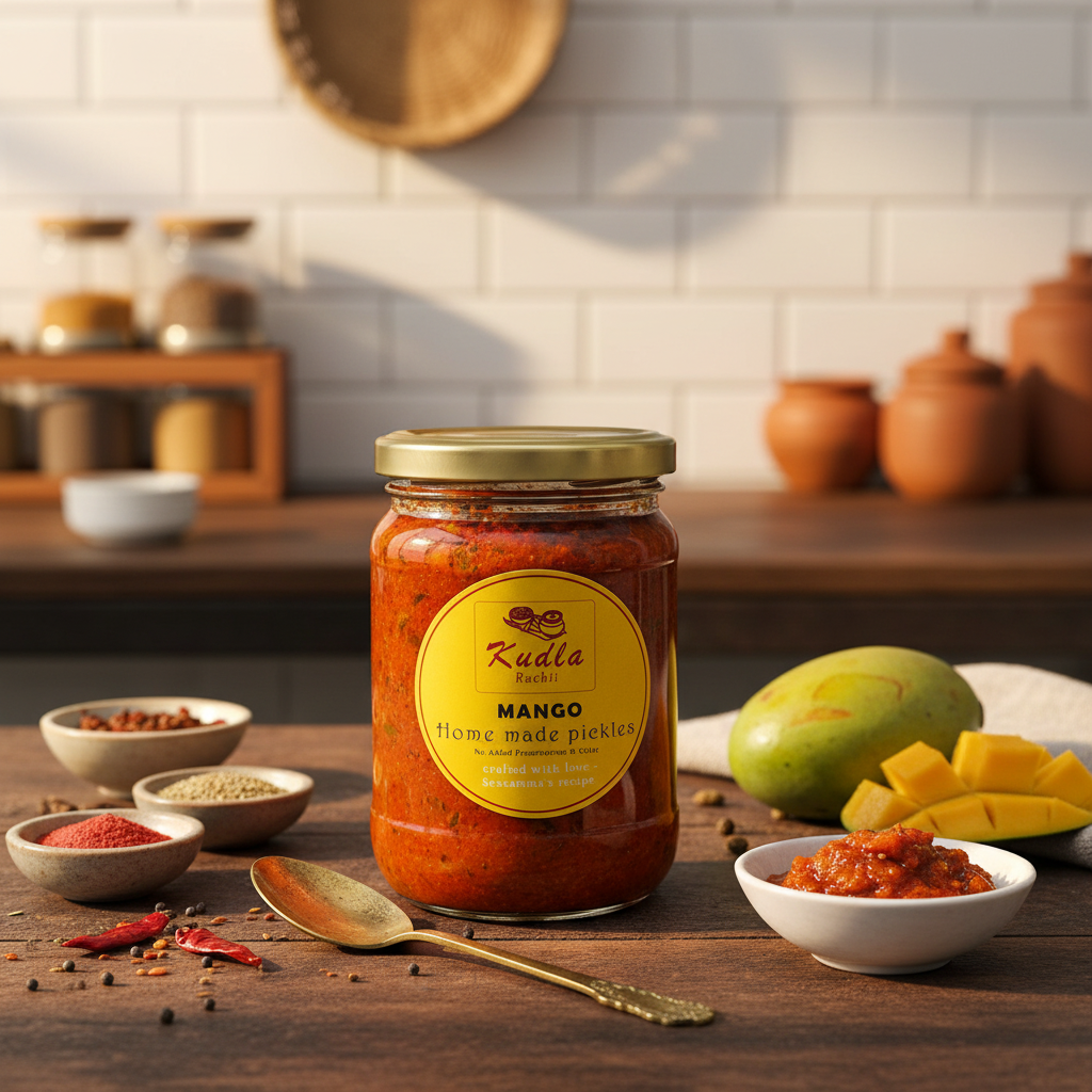 Mango Pickle in a traditional setting